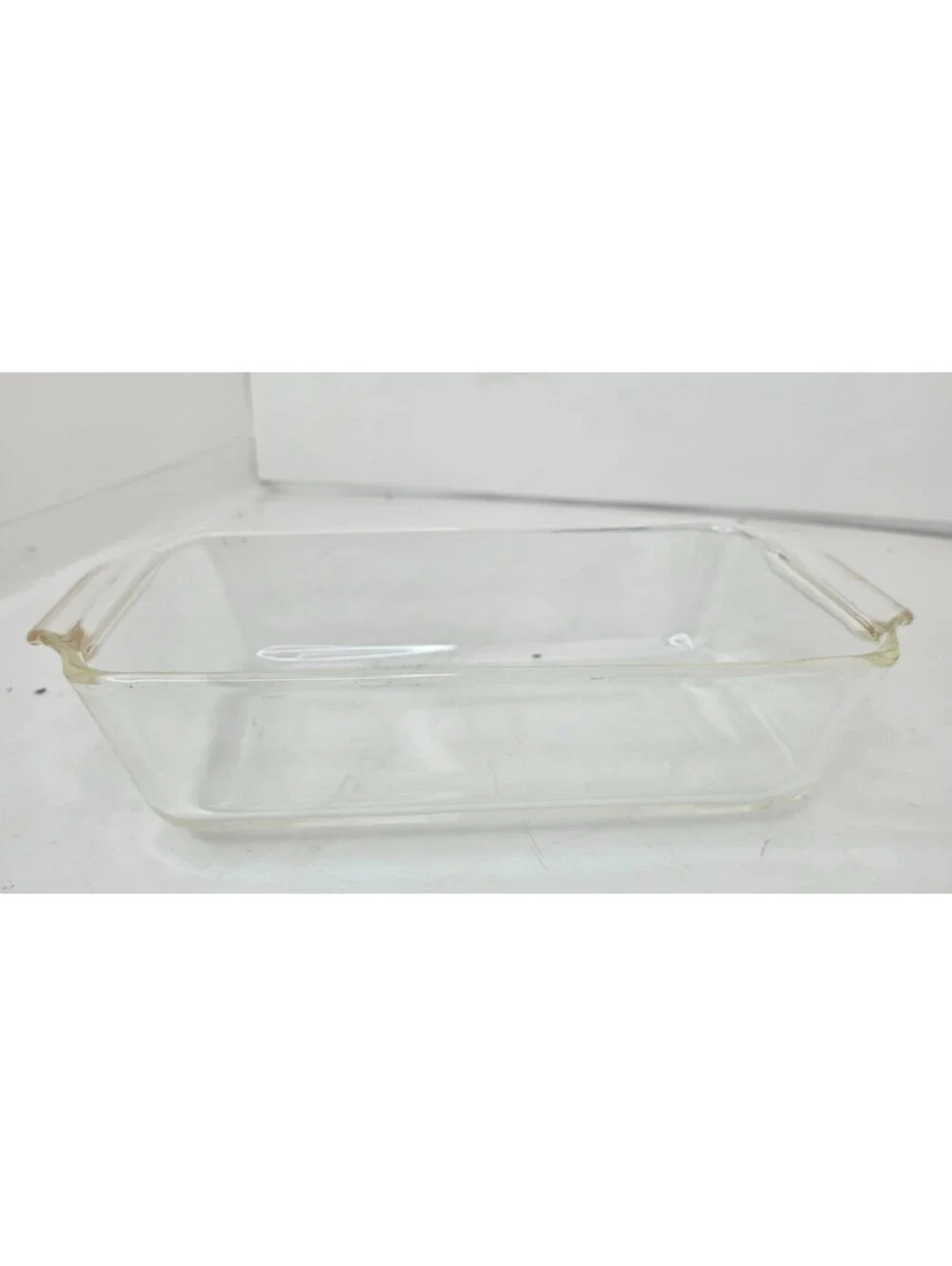 Vintage Fire-King Clear Glass Loaf Pan 1 Qt. Anchor Hocking Baking Dish #441